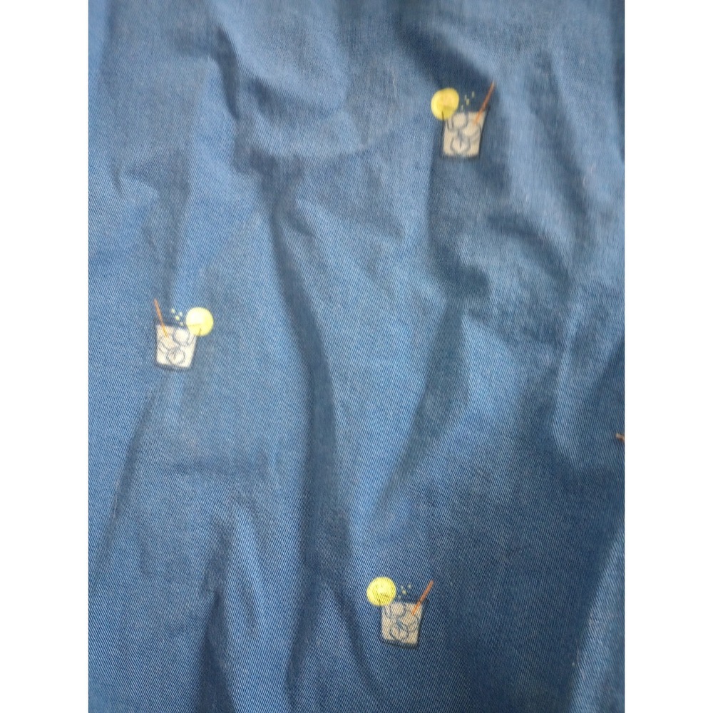 Club Room Chino Shorts Cocktail Print Summer Preppy Golf Beach Blue Mens Size 38 - Picture 3 of 6